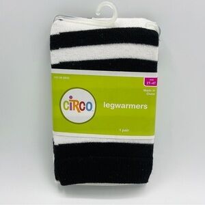 CIRCO Legwarmers One Pair Size 2T-4T Stripe Black White Cute Girl Toddler Target